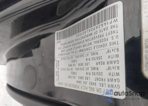 2010 Porsche Cayenne z USA, uszkodzony, nr VIN WP1AA2AP2ALA01030